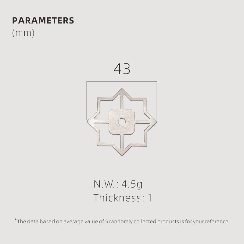 TESTA Star-Rückplatte aus massivem Messing