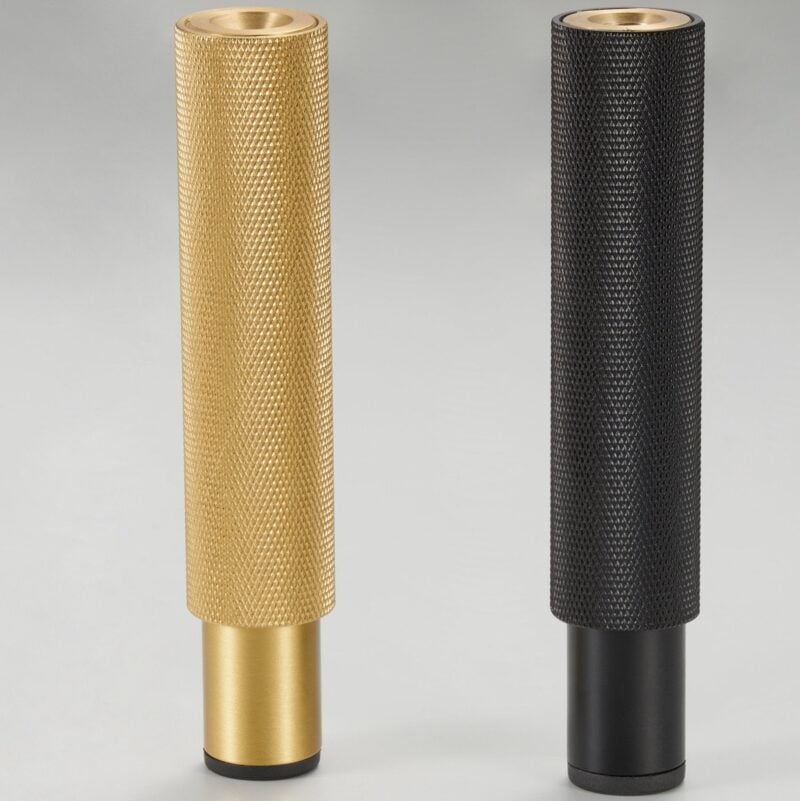 Pieds de meuble moletés en laiton massif STEN 6 Pieds de meuble moletés en laiton massif STEN