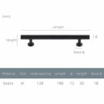 STROKKA Tiradores de latón macizo cepillado