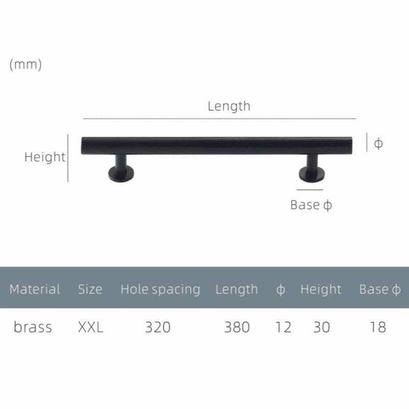 STROKKA Tiradores de latón macizo cepillado