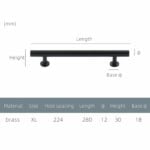 STROKKA Tiradores de latón macizo cepillado