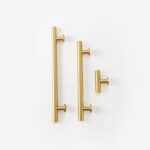 STROKKA Tiradores de latón macizo cepillado