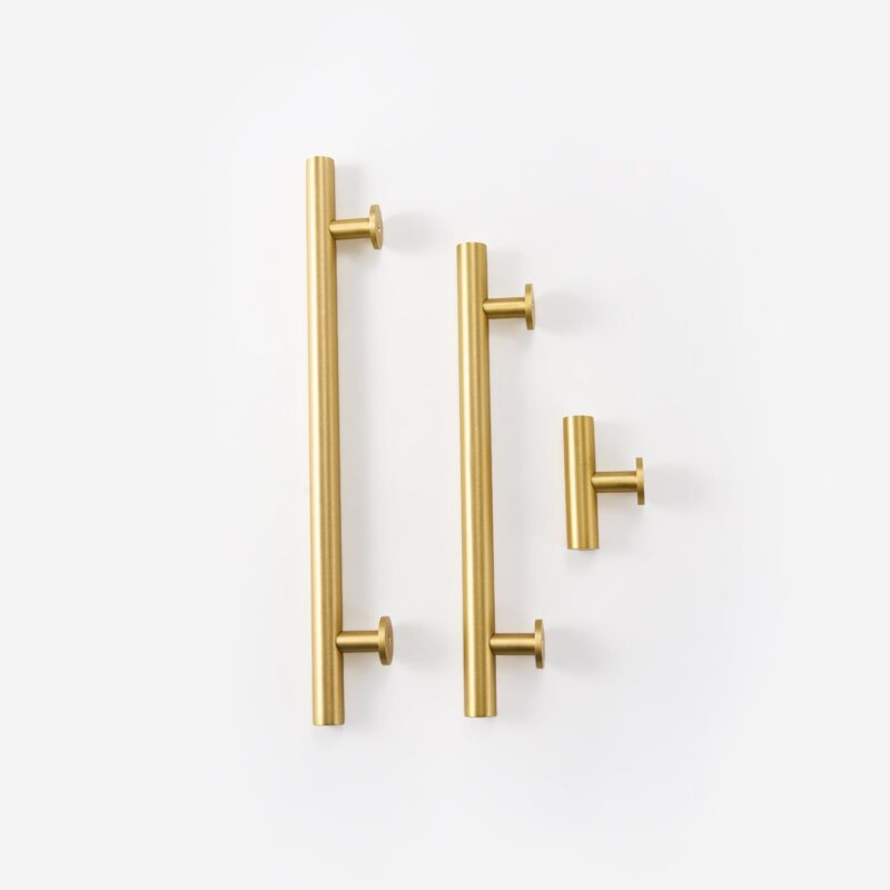 STROKKA Tiradores de latón macizo cepillado