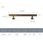 STROKKA Tiradores de latón macizo cepillado