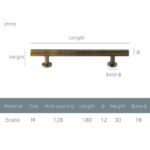 STROKKA Tiradores de latón macizo cepillado