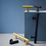 STROKKA Tiradores de latón macizo cepillado