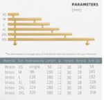 STROKKA Tiradores de latón macizo cepillado