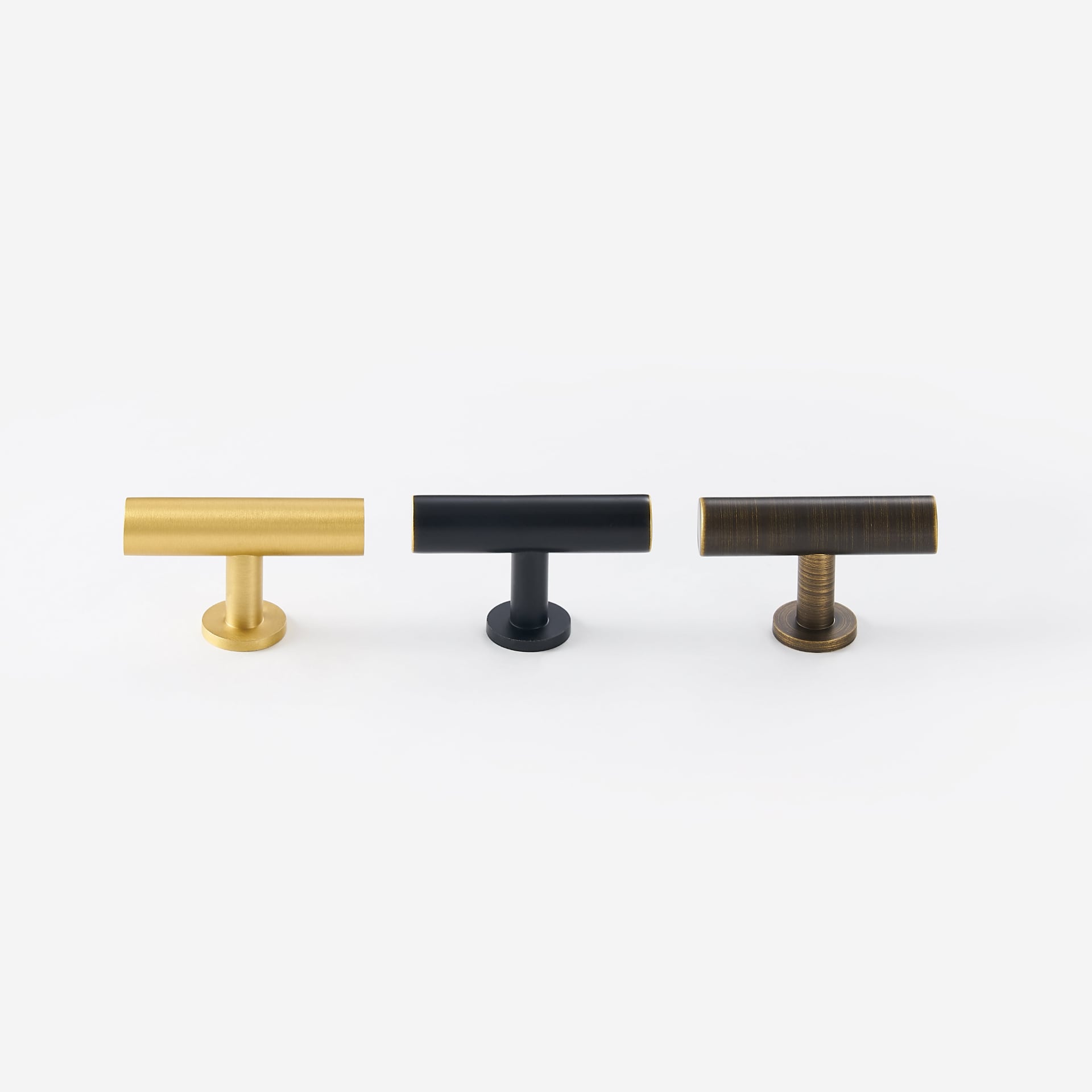 STROKKA Brushed Solid Brass T-Bars - meraki.