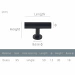 STROKKA Barres en T en laiton massif brossé