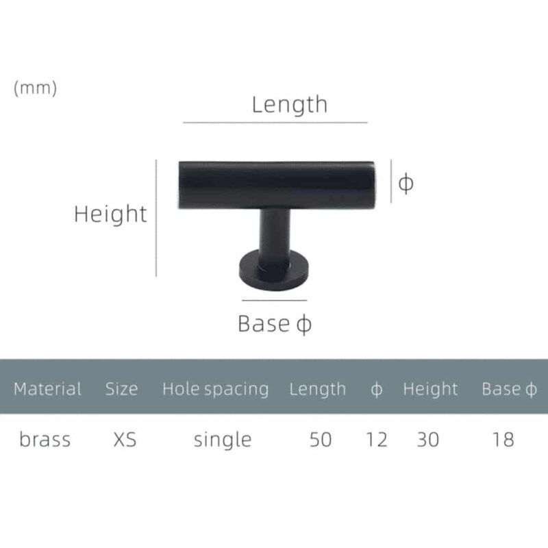 STROKKA Barres en T en laiton massif brossé