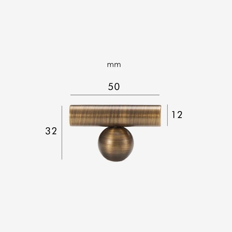 TANGENT Massief messing T-stangen