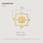 TESTA Star-Rückplatte aus massivem Messing