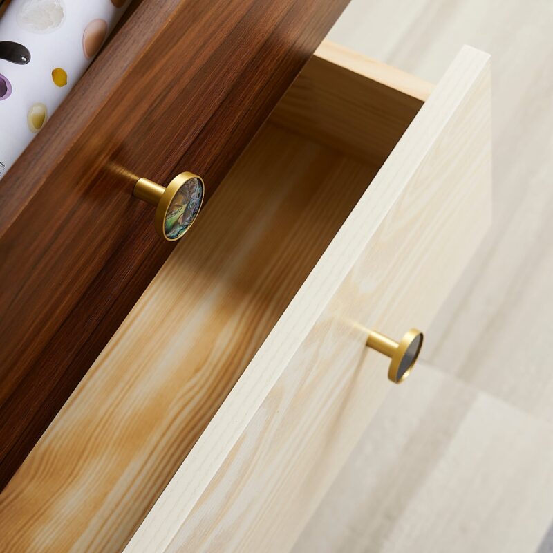 Pomos acrílicos y de concha de latón macizo TESTA