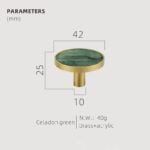 Pomos acrílicos y de concha de latón macizo TESTA