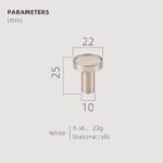 Pomos acrílicos y de concha de latón macizo TESTA