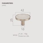 Pomos acrílicos y de concha de latón macizo TESTA