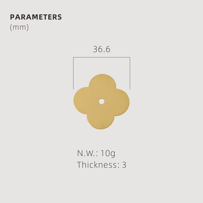 Pomos acrílicos y de concha de latón macizo TESTA