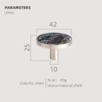 Pomos acrílicos y de concha de latón macizo TESTA