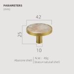 Pomos acrílicos y de concha de latón macizo TESTA