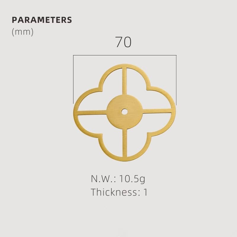 Pomos acrílicos y de concha de latón macizo TESTA