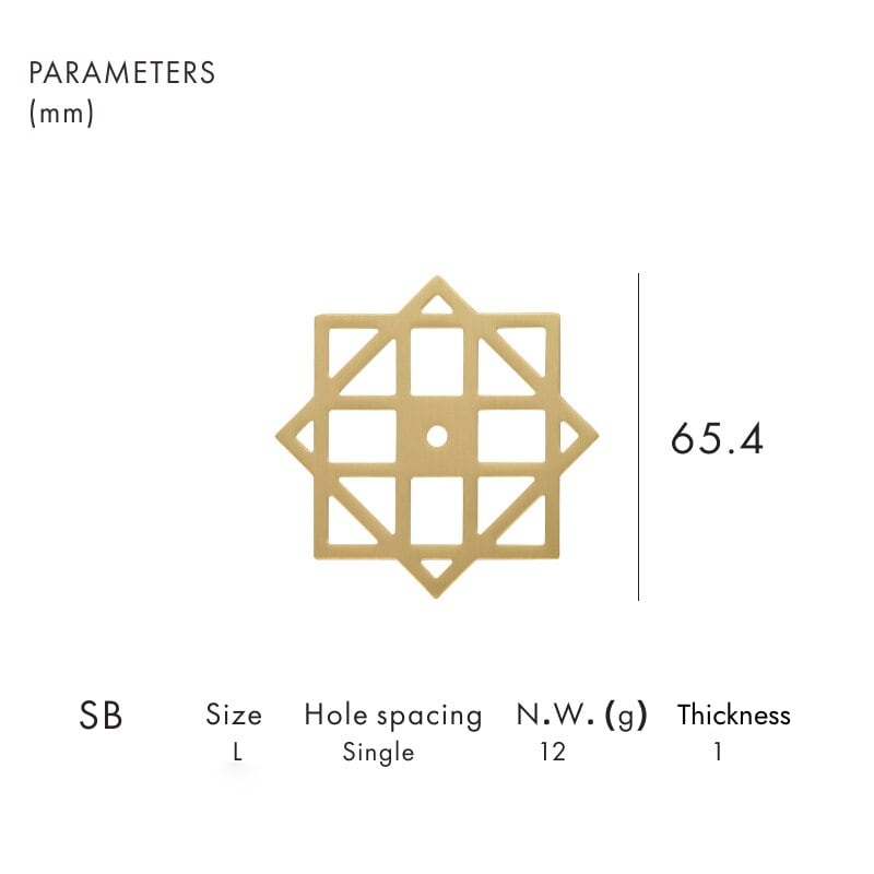 Pomos acrílicos y de concha de latón macizo TESTA
