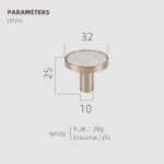 Pomos acrílicos y de concha de latón macizo TESTA