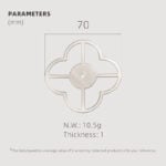 Pomos acrílicos y de concha de latón macizo TESTA