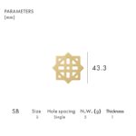 Pomos acrílicos y de concha de latón macizo TESTA