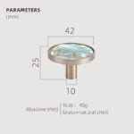 Pomos acrílicos y de concha de latón macizo TESTA