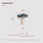 Pomos acrílicos y de concha de latón macizo TESTA