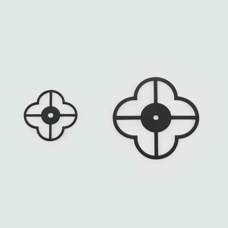 TESTA Massive Messing-Klee-Rückplatte