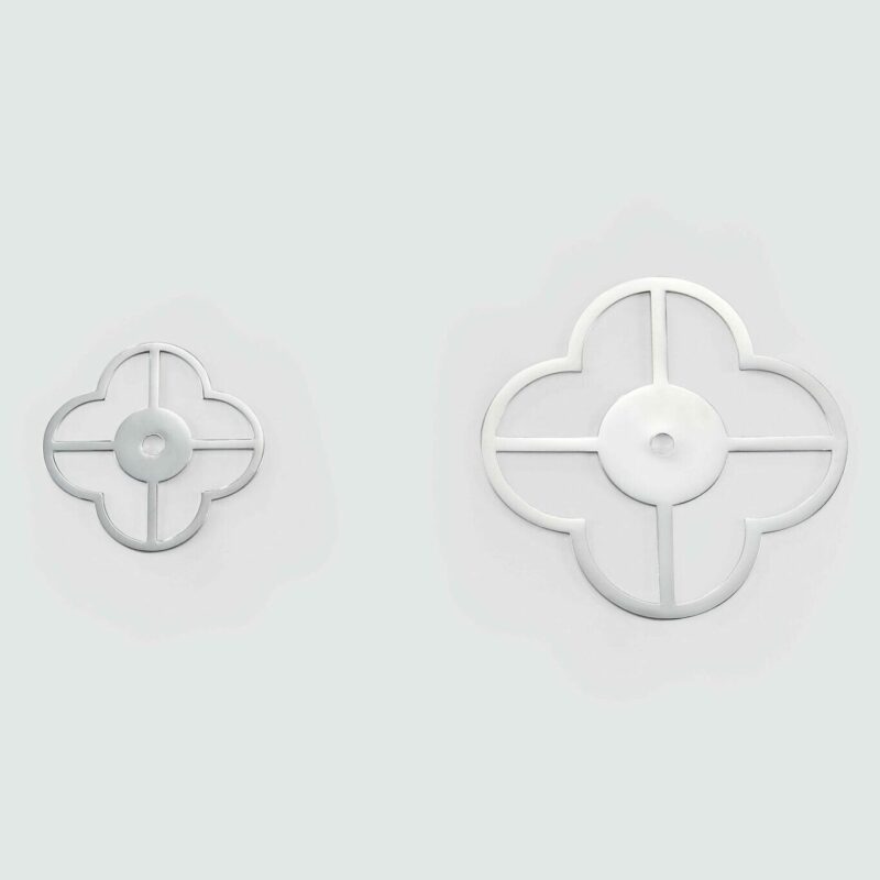 TESTA Massive Messing-Klee-Rückplatte