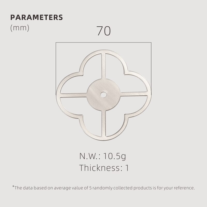 TESTA Massive Messing-Klee-Rückplatte