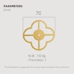 TESTA Massive Messing-Klee-Rückplatte