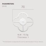 TESTA Massive Messing-Klee-Rückplatte