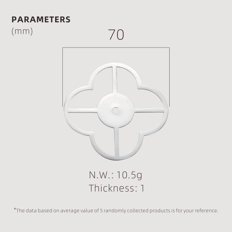 TESTA Massive Messing-Klee-Rückplatte