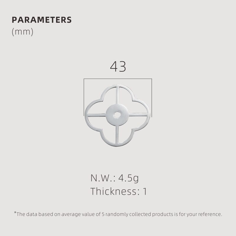 TESTA Massive Messing-Klee-Rückplatte