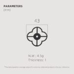 TESTA Massive Messing-Klee-Rückplatte