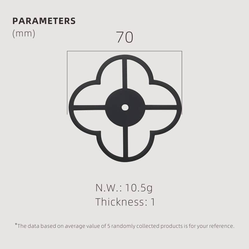 TESTA Massive Messing-Klee-Rückplatte