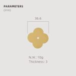 TESTA Massive Messing-Klee-Rückplatte