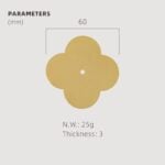 TESTA Massive Messing-Klee-Rückplatte