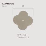 TESTA Massive Messing-Klee-Rückplatte