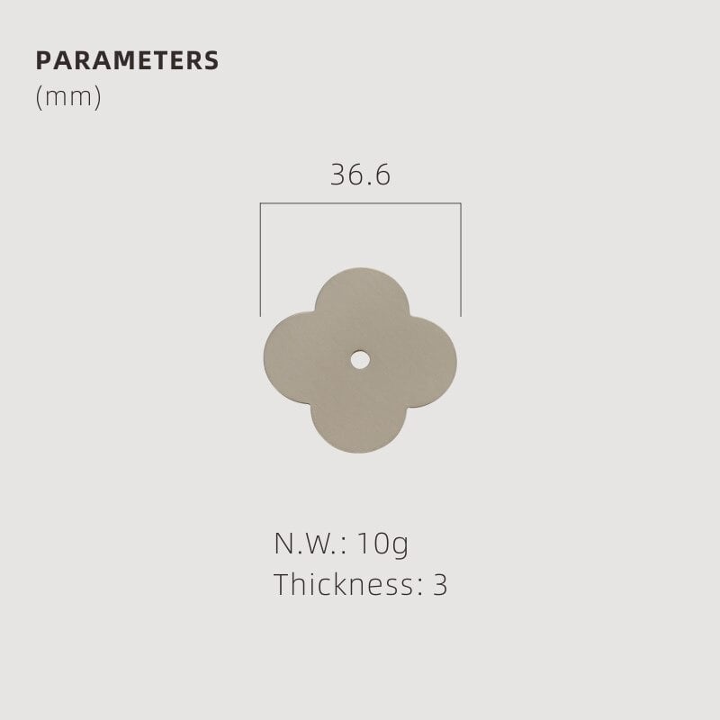 TESTA Massive Messing-Klee-Rückplatte