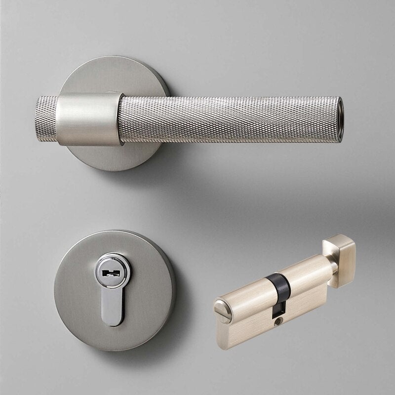 TOLLO Brass Lever Door Handle & Lock Set