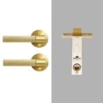 TOLLO Brass Lever Door Handle & Lock Set