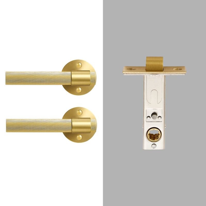 TOLLO Brass Lever Door Handle & Lock Set