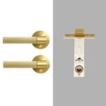 TOLLO Brass Lever Door Handle & Lock Set