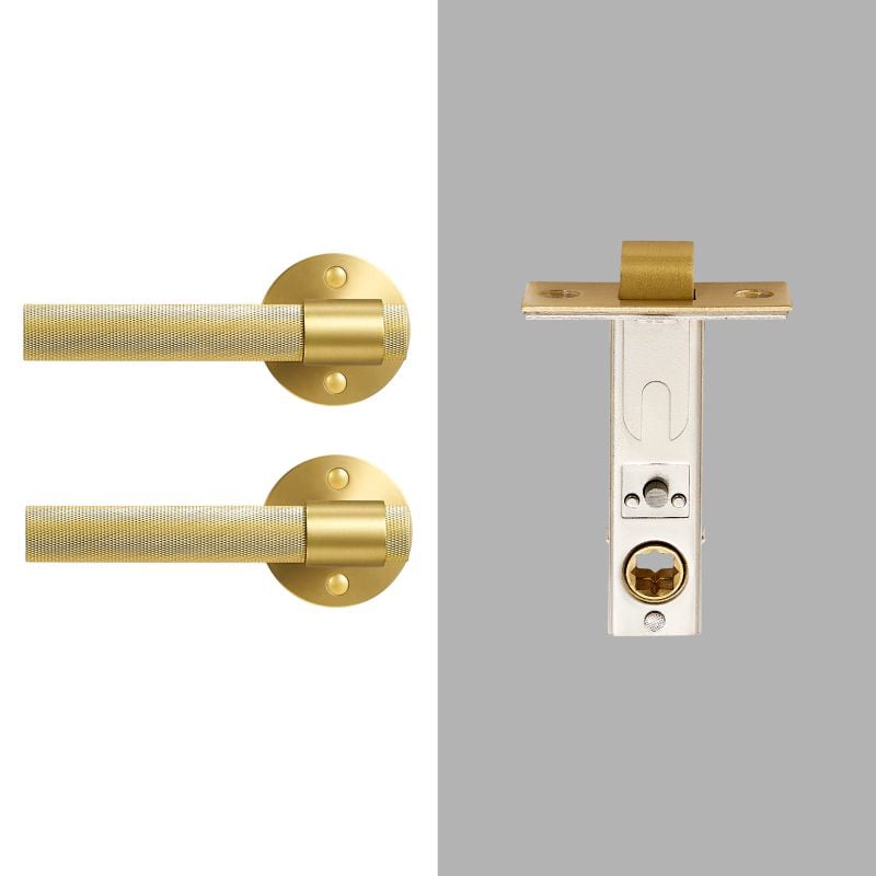 TOLLO Brass Lever Door Handle & Lock Set