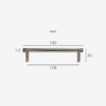 Maniglia TOMA in ottone massiccio