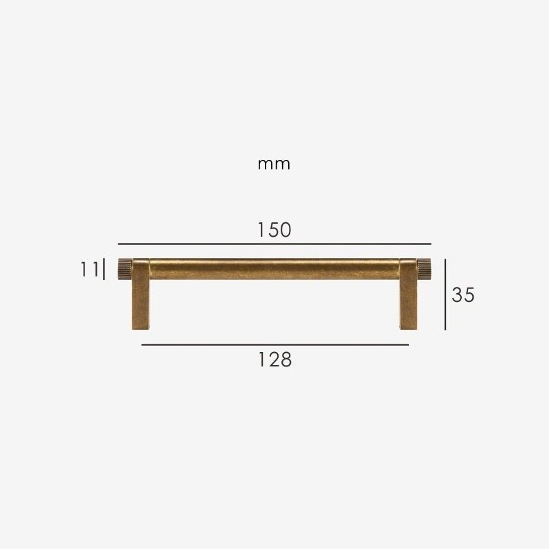 Maniglia TOMA in ottone massiccio